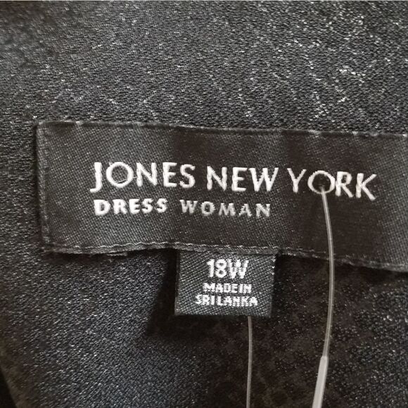 JONES New York Black Snakeskin Bodycon Midi Dress - Picture 8 of 9